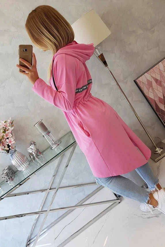 Kesi Dámská dlouhá mikina 8998-8 růžová univerzální 