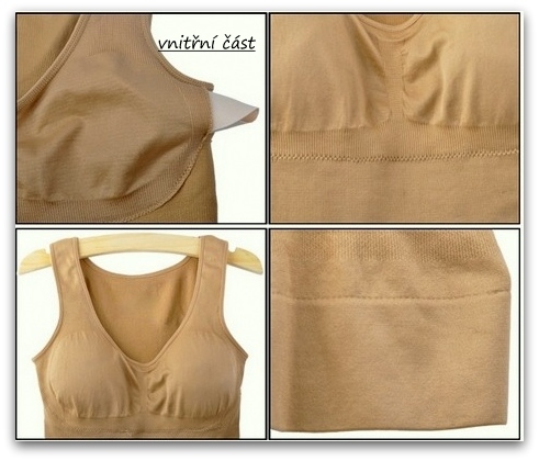 Zeštíhlující TÍLKO bezešvé s podprsenkou 619038 bílá M/L