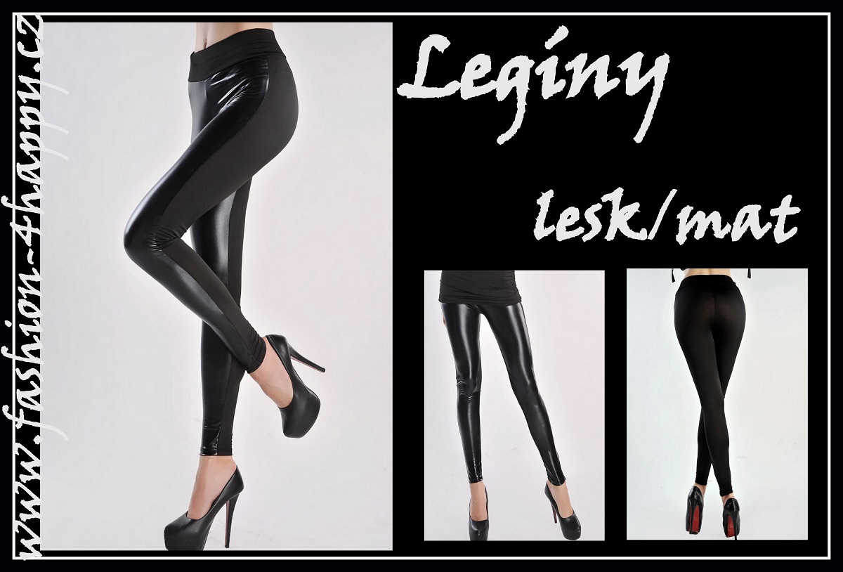 METALIC LEGÍNY lesk/mat STRETCH/SLIM 179306 černá UNI