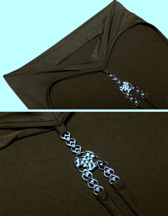 SEXY TOP 2-dílný 703992-6 khaki XS/S