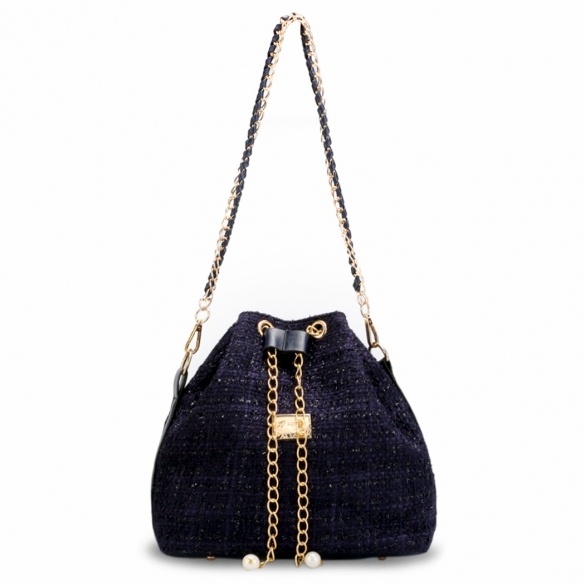 Elegantní dámská KABELKA s flitry CROSSBODY 7025761-1 modrá
