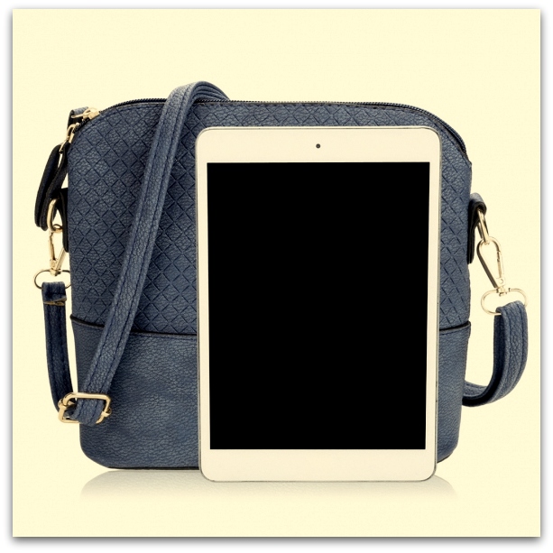 Dámská KABELKA přes rameno CROSSBODY 7030771-5 šedomodrá