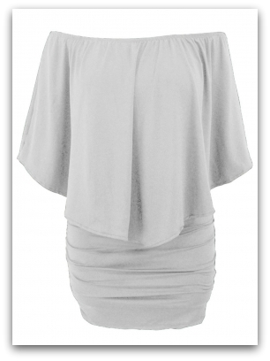 LETNÍ MINI ŠATY dvouvrstvé 1228201-11 šedá M/L