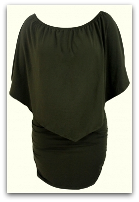 LETNÍ MINI ŠATY dvouvrstvé 1228201-9 khaki M/L