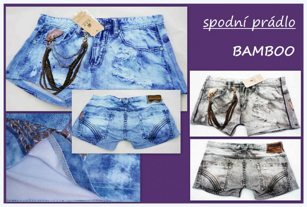 Bambusové pánské spodní prádlo 6900 modrá M
