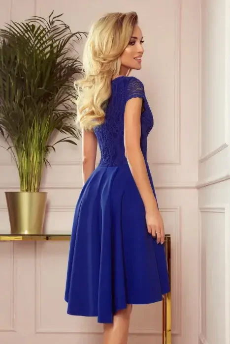 Numoco dámské šaty Patricia 300-3 modrá S