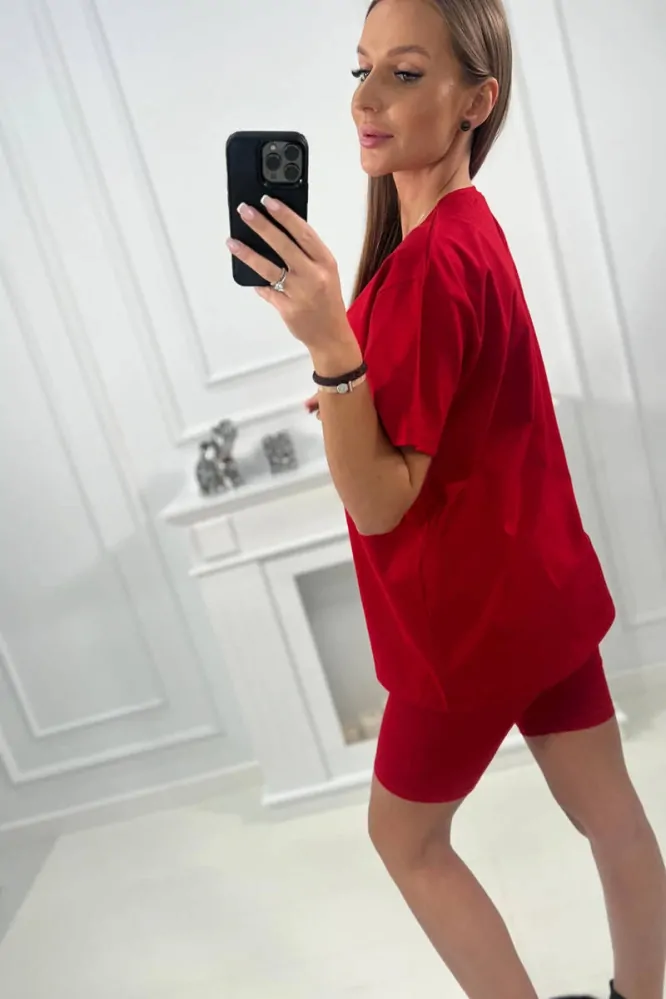 Kesi dámská dvoudíllná souprava červená