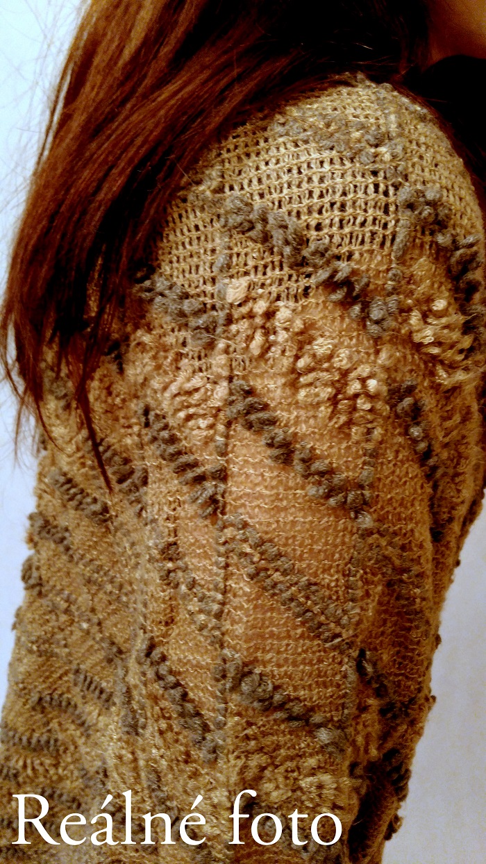 PONCHO/PONČO SVETR pletený 7025085-2 hnědá UNI