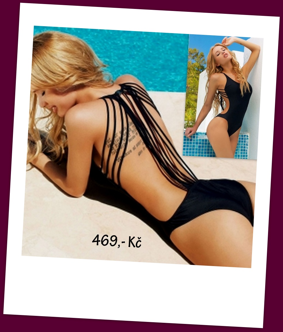 SEXY jednodílné PLAVKY 141068-2 černá M - poslední kus