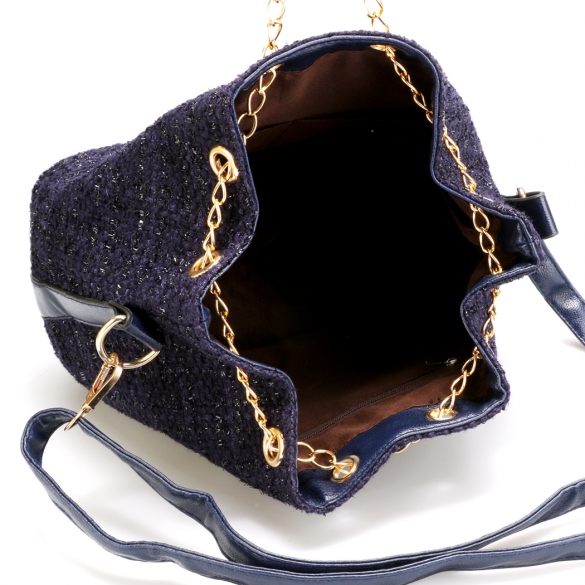 Elegantní dámská KABELKA s flitry CROSSBODY 7025761-1 modrá