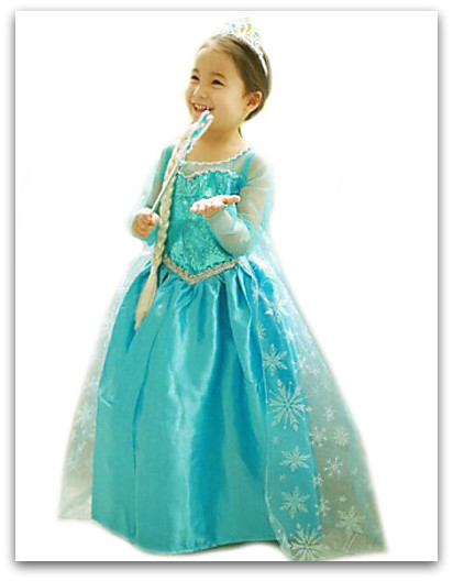 ŠATY ELSA FROZEN Ledové království s vlečkou 301813792-3 modrá 98