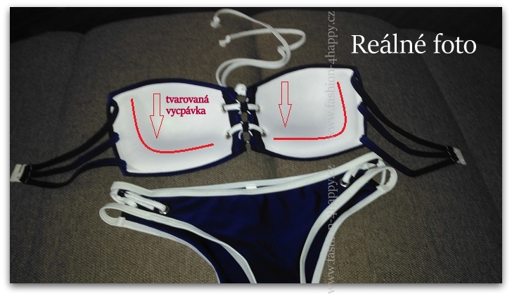 Dvoudílné dámské PLAVKY/BIKINY 80401785 modrá M/L