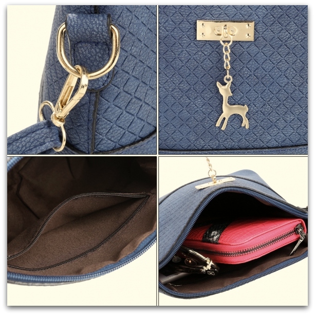 Dámská KABELKA přes rameno CROSSBODY 7030771-5 šedomodrá
