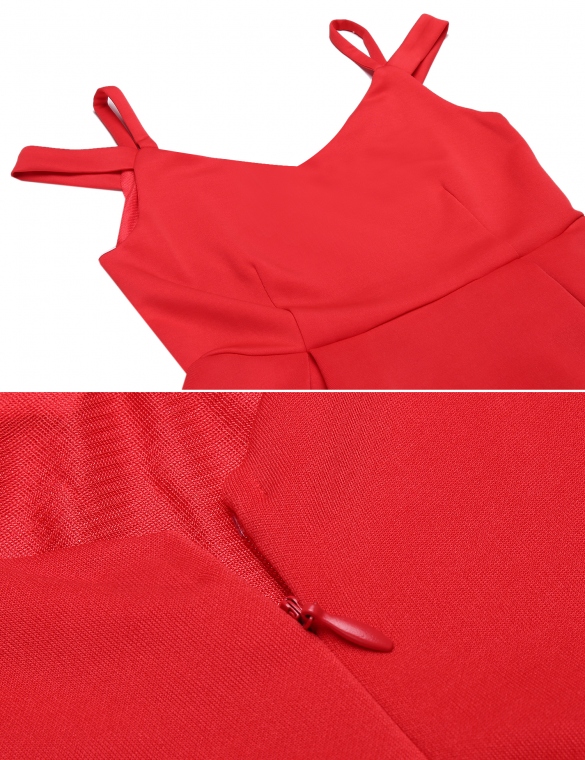 Krátké MINI ŠATY kolová sukně 7016130-1 červená M / L