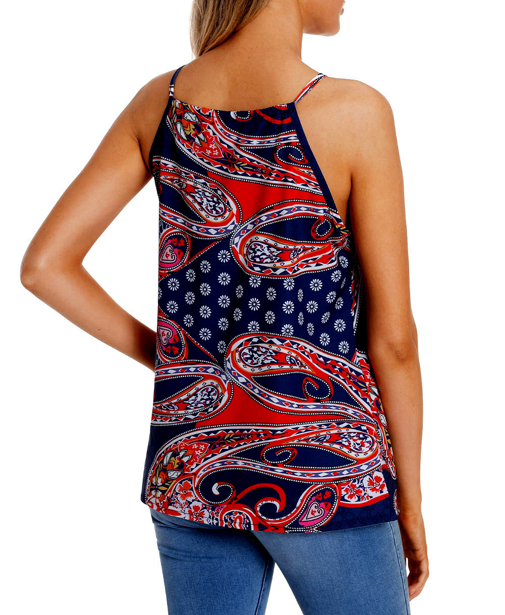 Dámské tílko TOP RETRO vzor 12510451-3 modrá S