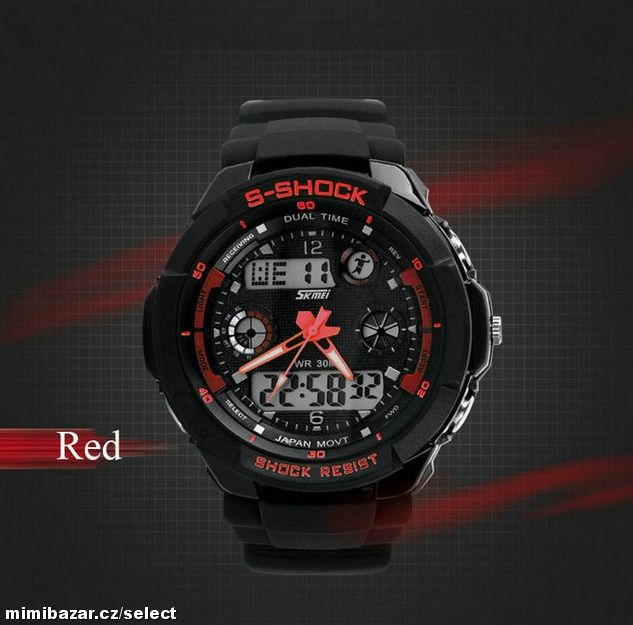 HODINKY pánské SPORT S-SHOCK Quartz waterproof 6168 černá / žlutá
