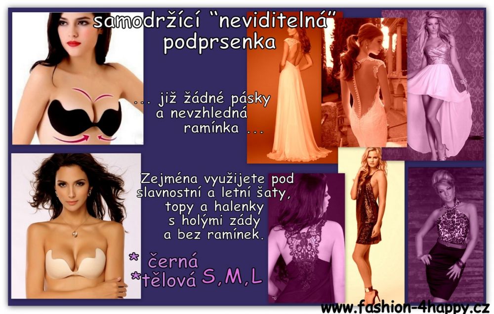 Samodržící podprsenka push-up bez ramínek 4002 tělová S