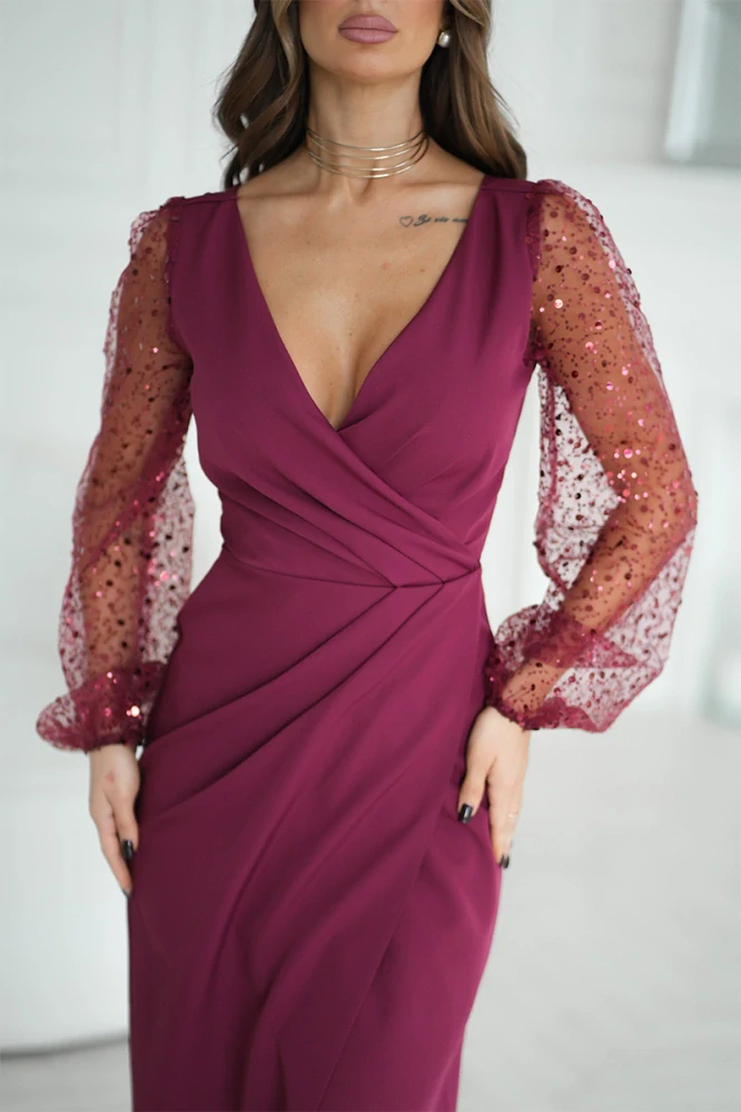 Bicotone Dámské šaty 314-10 vínová M