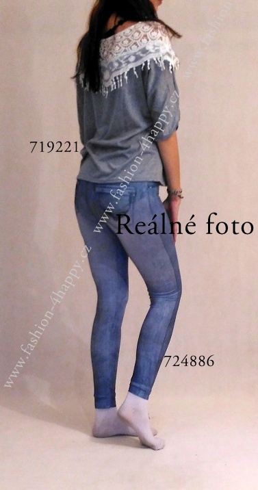 Dámské LEGÍNY JEANS 724886 STRETCH UNI