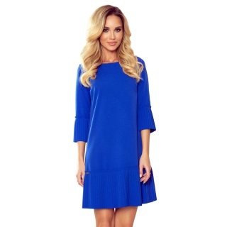 Dámské šaty 228-8 Lucy s tříčtvrtečním rukávem královská modrá S 