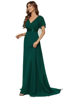 Ever Pretty večerní a společenské šaty EP09890-5 lahvově zelená S / M / L / XL / XXL / 3XL / 4XL / 5XL / 6XL / 7 XL / 8XL / 9XL (SKLADEM: XL / 2XL) 