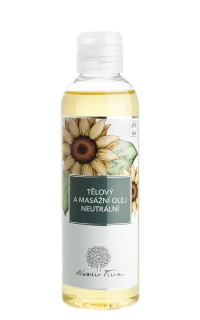 Tělový a masážní olej neutrální 200ml / 1000ml .. kombinace tří rostlinných olejů pro péči i o tu nejcitlivější pokožku