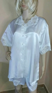 Luxusní dámské pyžamo / komplet 0491-1 bílá S 
