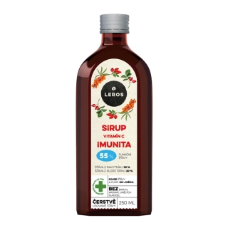 LEROS Sirup Vitamín C Imunita 250 ml - šťáva z rakytníku a šípku