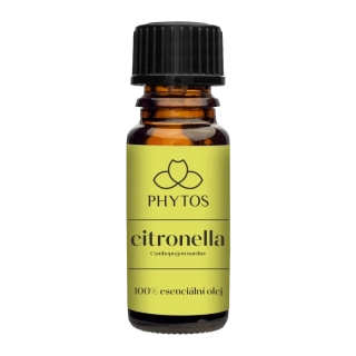 Phytos 100% éterický olej CITRONELLA ...  10 ml / 20 ml / 50 ml .... osvěžující a antimikrobiální účinky