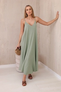 Kesi Dámské šaty Mušelín 7088534-81 khaki