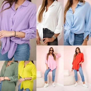 Bavlněná Mušelínová košile 208-99 univerzální S/M/L 100% bavlna 