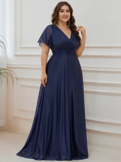 Ever Pretty večerní a společenské šaty EE50159-3 tmavě modrá půlnoční 9XL