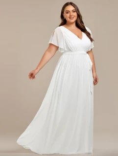 Ever Pretty večerní a společenské šaty EE0164-5 bílá XL / XXL / 3XL / 4XL / 5XL / 6XL / 7XL / 8XL / 9XL (Skladem: XL)